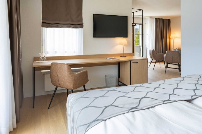 Junior Suite Wohn Schlafbereich Raumansicht